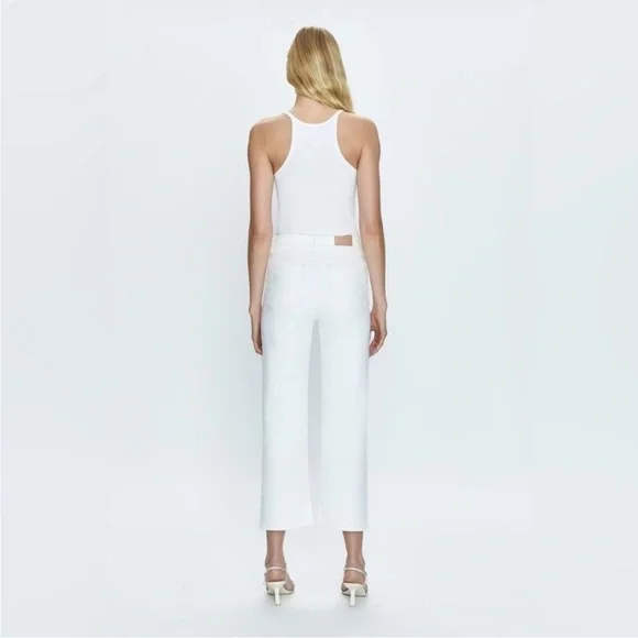 Pistola Revolve Cassie Crop Jeans in Adobe Cream Womens Size 27 - Picture 2 of 16